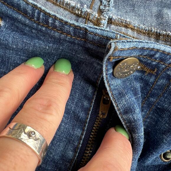 Vintage Y2K Mudd Low Rise No Waistband Lace Up Front Flare Jeans Size 13 - Picture 5 of 8